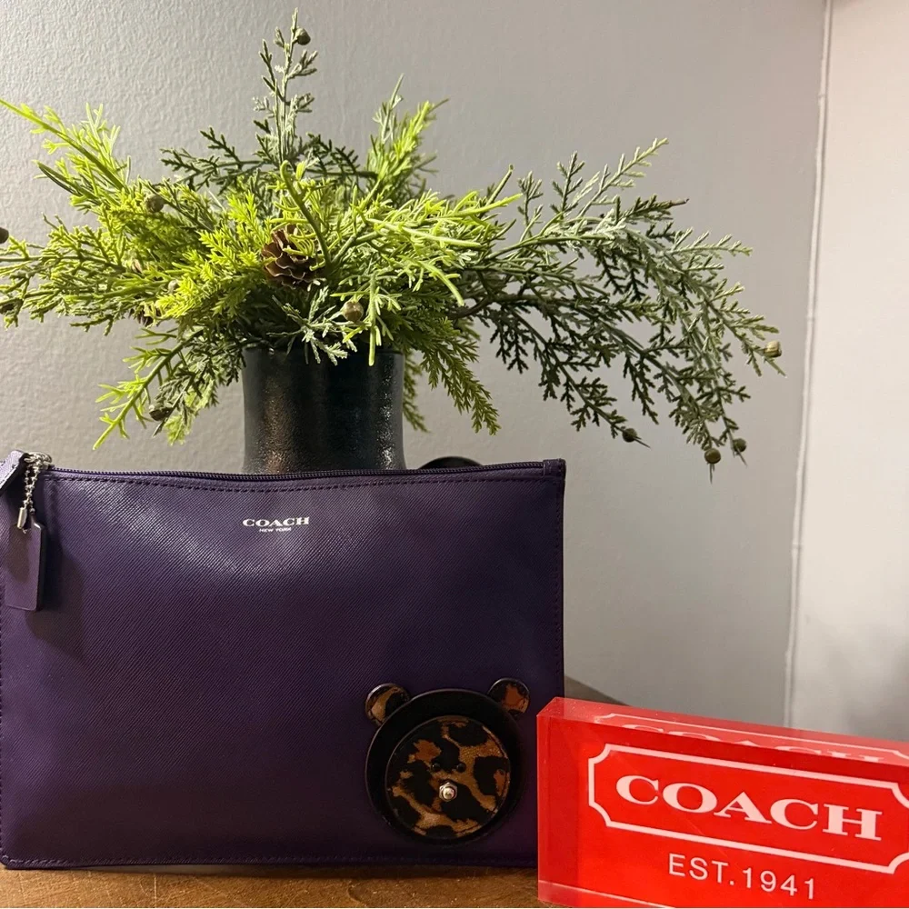 Coach Darcy Cheetah Bear Pouch (NWT)